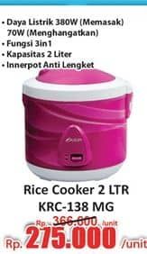 Promo Harga Kirin KRC 138 | Rice Cooker 2ltr  - Hari Hari