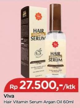 Promo Harga Viva Hair Vitamin Serum Argan Oil 60 ml - TIP TOP