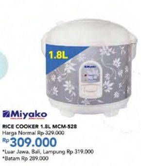 Promo Harga MIYAKO MCM 528 | Magic Com  - Carrefour