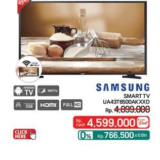 Promo Harga Samsung UA43T6500 | Smart LED TV  - LotteMart