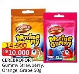 Promo Harga Cerebrofort Marine Gummy Orange, Grape, Strawberry 20 gr - Alfamart
