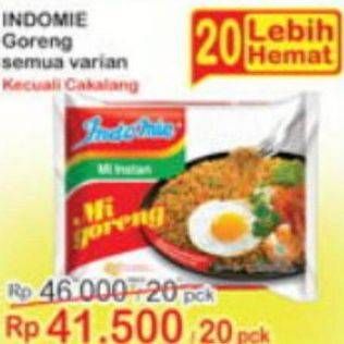 Promo Harga Indomie Mi Goreng Kecuali Cakalang 82 gr - Indomaret