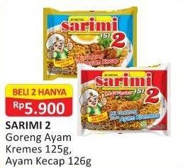 Promo Harga SARIMI Mi Goreng Ayam Kremes 125g/ Ayam Kecap 126g  - Alfamart