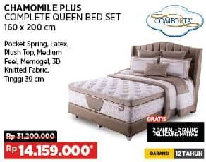 Promo Harga Comforta Chamomile Plus Complete Queen Bed Set  - COURTS