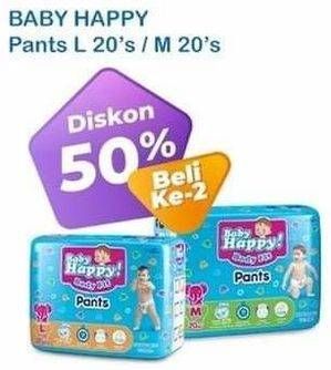 Promo Harga Baby Happy Body Fit Pants L20, M20 20 pcs - Indomaret