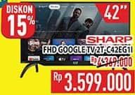 Promo Harga Sharp 2T-C42EG1I-SB DHR GTV  - Hypermart