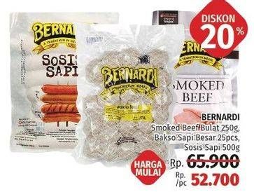 Promo Harga Smoked Beef Bulat 250g / Bakso Sapi Besar 25pcs / Sosis Sapi 500gr  - LotteMart