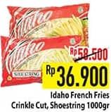 Promo Harga Idaho French Fries Crinkle Cut, Shoestring 1000 gr - Hypermart