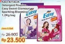 Promo Harga ATTACK Easy Detergent Powder Purple Blossom, Romantic Flowers 1200 gr - Indomaret