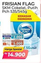 Promo Harga Frisian Flag Susu Kental Manis Cokelat, Putih 535 gr - Alfamart