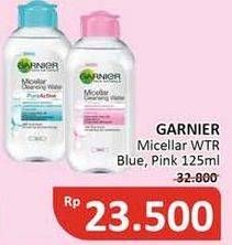 Promo Harga GARNIER Micellar Water Blue, Pink 125 ml - Alfamidi