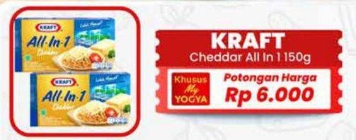Promo Harga Kraft All in 1 Cheddar 165 gr - Yogya