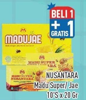 Promo Harga Madu Nusantara Madu Super per 10 sachet 20 gr - Hypermart
