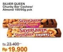 Promo Harga Silver Queen Chunky Bar Cashew, Almonds 95 gr - Indomaret