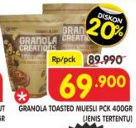 Promo Harga HUNDRED SEEDS Toasted Muesli Granola Creations 400 gr - Superindo