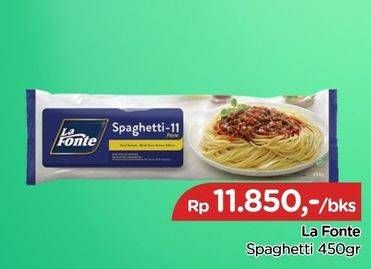 Promo Harga LA FONTE Spaghetti 11 450 gr - TIP TOP
