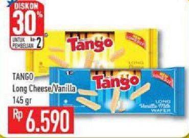 Promo Harga TANGO Long Wafer Cheese, Vanilla Milk 145 gr - Hypermart