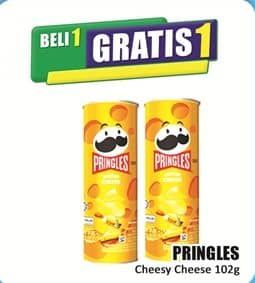 Promo Harga Pringles Potato Crisps Cheesy Cheese 107 gr - Hari Hari