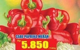 Promo Harga Cabe Paprika Merah per 100 gr - Hari Hari