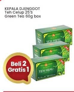 Promo Harga Kepala Djenggot Teh Celup Green Tea Premium, Green Tea Super 60 gr - Indomaret