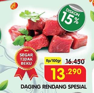 Promo Harga Daging Rendang Sapi Special per 100 gr - Superindo