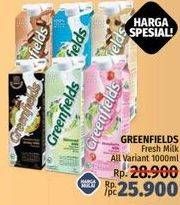 Promo Harga GREENFIELDS Fresh Milk All Variants 1000 ml - LotteMart