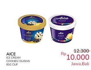 Promo Harga Aice Ice Cream Cookies, Durian 85 gr - Indomaret