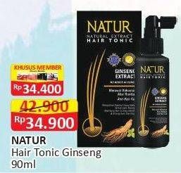 Promo Harga NATUR Hair Tonic Gingseng 90 ml - Alfamart