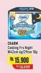 Promo Harga Charm Extra Comfort Cooling Fresh Wing 42cm, Wing 29cm 6 pcs - Alfamart