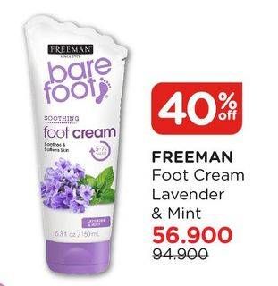 Promo Harga FREEMAN Bare Foot Hydrating Foot Lotion Lavender Mint  - Watsons