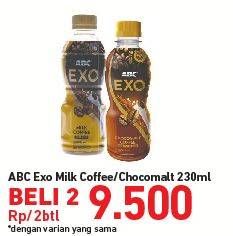 Promo Harga ABC Minuman Kopi Milk Coffee, Chocomalt per 2 botol 230 ml - Carrefour