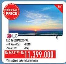 Promo Harga LG 50NANO75TPA LED TV 50"  - Hypermart