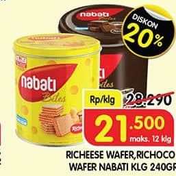 Promo Harga Nabati Bites Richoco, Richeese 240 gr - Superindo