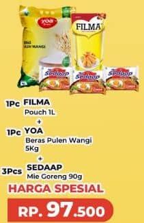 Promo Harga YOA Beras + Filma Minyak Goreng + Sedaap Mie Goreng  - Yogya