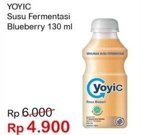 Promo Harga YOYIC Probiotic Fermented Milk Drink Blueberry 130 ml - Indomaret