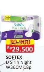 Promo Harga Softex Daun Sirih 36cm 18 pcs - Alfamart