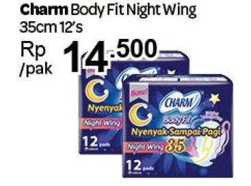 Promo Harga Charm Body Fit Night Wing 35cm 12 pcs - Carrefour