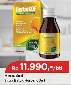 Promo Harga Herbakof Obat Batuk 60 ml - TIP TOP