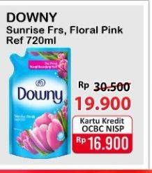 Promo Harga DOWNY Pewangi Pakaian Sunrise Fresh, Floral Pink 720 ml - Alfamart