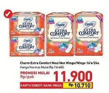Promo Harga Charm Extra Comfort Maxi NonWing 23cm, Wing 23cm  - Carrefour