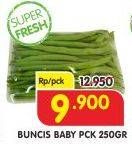 Promo Harga Buncis Baby 250 gr - Superindo