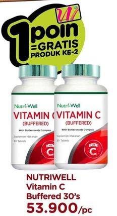Promo Harga NUTRIWELL Vitamin C Buffered 30 pcs - Watsons