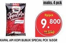 Promo Harga Kapal Api Kopi Bubuk Special 165 gr - Superindo