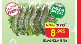 Promo Harga Udang Peci AK 75-100 per 100 gr - Superindo