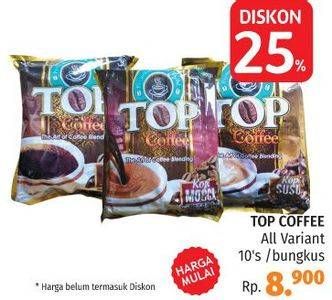 Promo Harga Top Coffee Kopi All Variants per 10 sachet - LotteMart