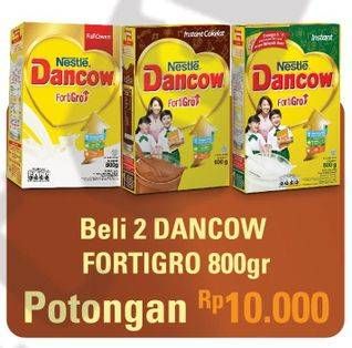 Promo Harga DANCOW FortiGro Susu Bubuk per 2 box 800 gr - Hypermart