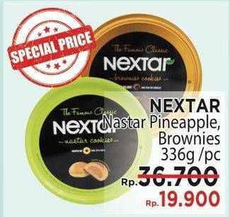 Promo Harga NABATI Nextar Cookies Brownies Choco Delight, Nastar Pineapple Jam 336 gr - LotteMart