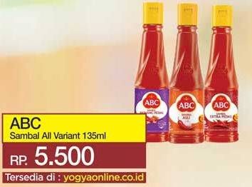 Promo Harga ABC Sambal All Variants 135 ml - Yogya