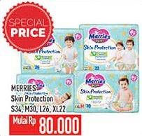 Promo Harga Merries Pants Skin Protection L26, M30, S34, XL22 22 pcs - Hypermart