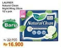 Promo Harga Laurier Natural Clean Night Wing 35cm 12 pcs - Indomaret